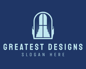 Curtain Interior Design logo design