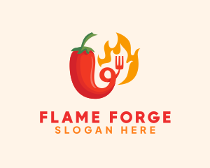 Hot Chili Fork logo design