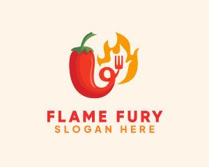 Hot Chili Fork logo design