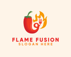 Hot Chili Fork logo design