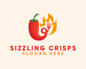 Hot Chili Fork logo design