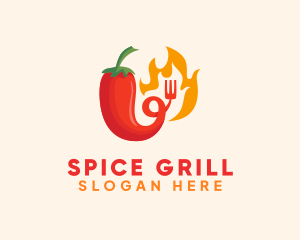 Hot Chili Fork logo design