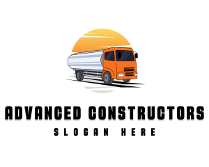 Transport Truck Vehicle logo design