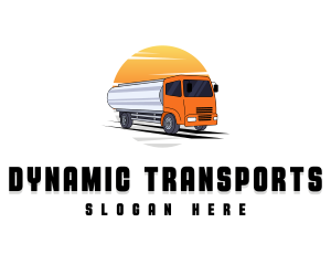 Transport Truck Vehicle logo design