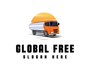 Transport Truck Vehicle logo design