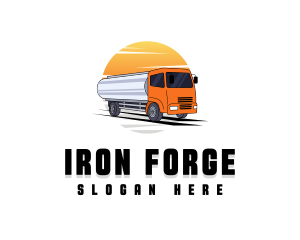 Transport Truck Vehicle logo design