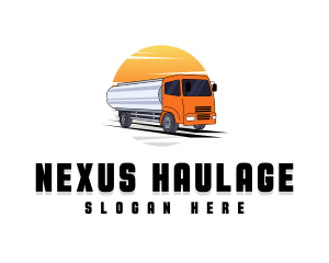 Transport Truck Vehicle logo design