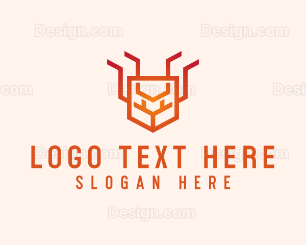 Gradient Shield Antler Logo