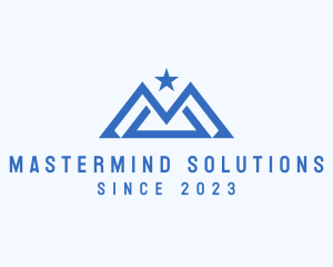 Blue Mountain Letter M logo design