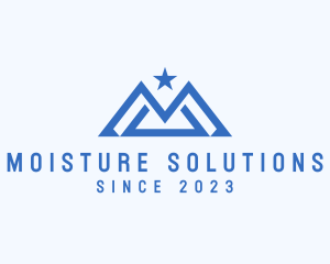 Blue Mountain Letter M logo design