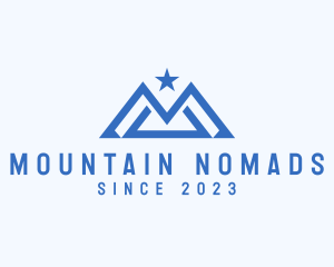 Blue Mountain Letter M logo design