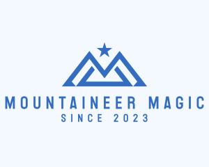 Blue Mountain Letter M logo design