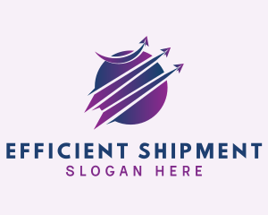 Gradient Arrow Delivery logo design