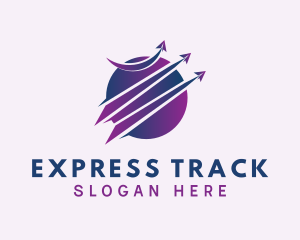 Gradient Arrow Delivery logo design