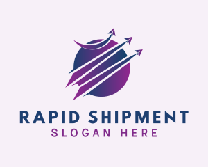 Gradient Arrow Delivery logo design