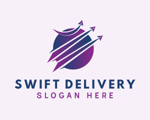 Gradient Arrow Delivery logo design