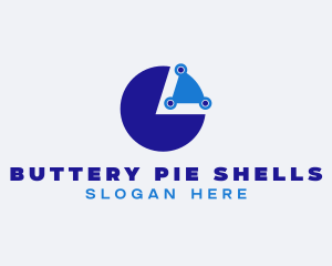 Digital Pie Chart  logo design