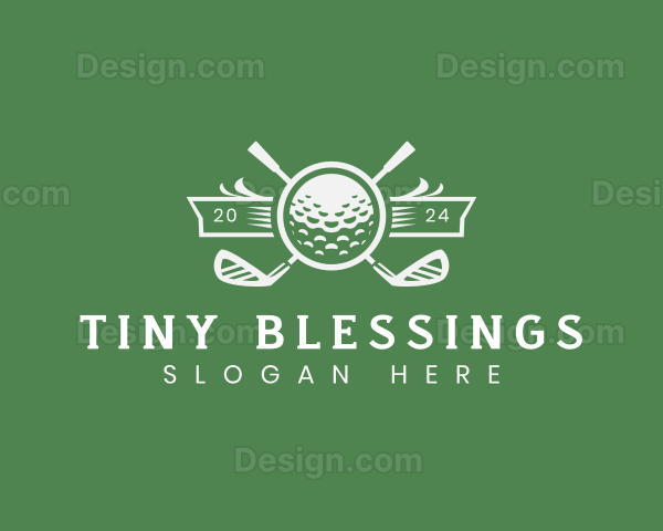 Golf Ball Sports Logo