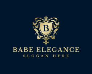 Luxury Ornate Shield Crest logo design