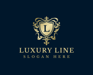 Luxury Ornate Shield Crest logo design