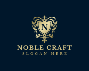 Luxury Ornate Shield Crest logo design