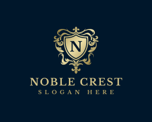 Luxury Ornate Shield Crest logo design