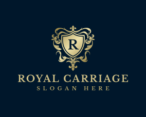 Luxury Ornate Shield Crest logo design