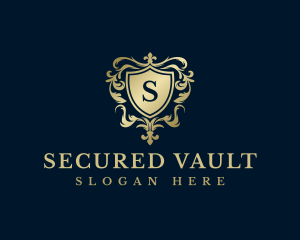 Luxury Ornate Shield Crest logo design