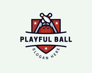 Bowling Ball Pin Tournament logo design