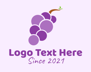 Minimalist Grape Fruit logo