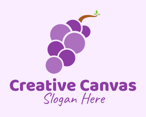 Minimalist Grape Fruit Logo