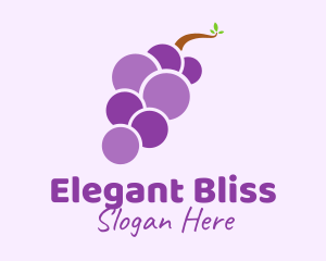 Minimalist Grape Fruit Logo
