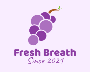 Minimalist Grape Fruit logo design