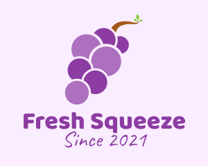 Minimalist Grape Fruit logo design