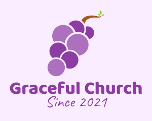 Minimalist Grape Fruit logo