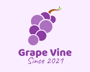 Minimalist Grape Fruit logo design