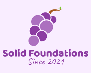Minimalist Grape Fruit logo