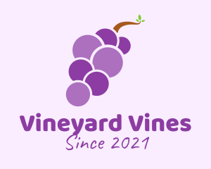 Minimalist Grape Fruit logo