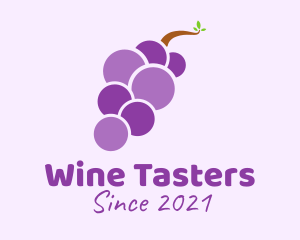 Minimalist Grape Fruit logo