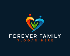 Family Love 3D logo design