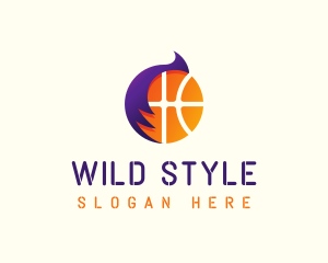 Basketball Hair Style logo design