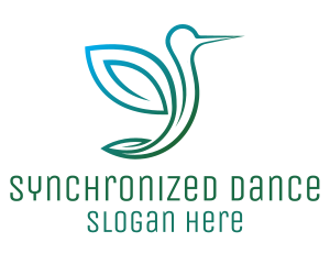 Green Bird Hummingbird logo design