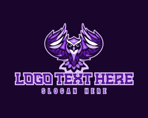 Purple Owl Bird logo