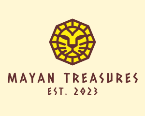 Ancient Mayan Lion logo design