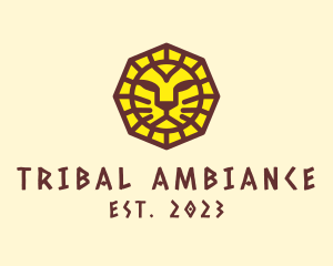 Ancient Mayan Lion logo design