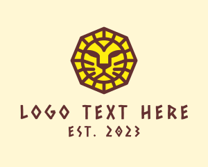 Kickboxing - Ancient Mayan Lion logo design