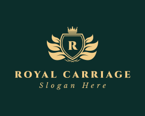 Royal Shield Wreath logo design