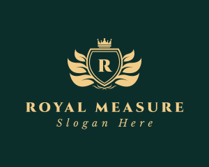 Royal Shield Wreath logo design