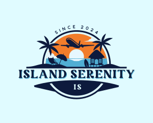 Island Beach Getaway logo design