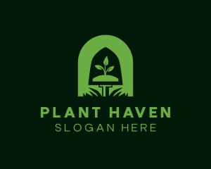 Shovel Plant Landscape logo design